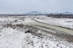 The river Agri in february 2019 / il fiume Agri nel febbraio 2019